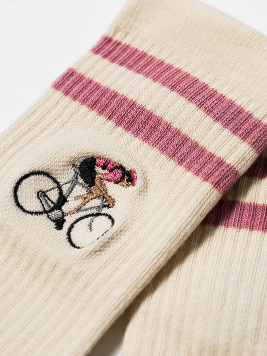Le Patron Crew Cyclist Socks - Giro Pink