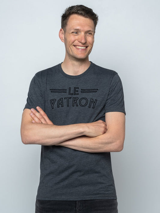 Le Patron Basic Tee - Antraciet