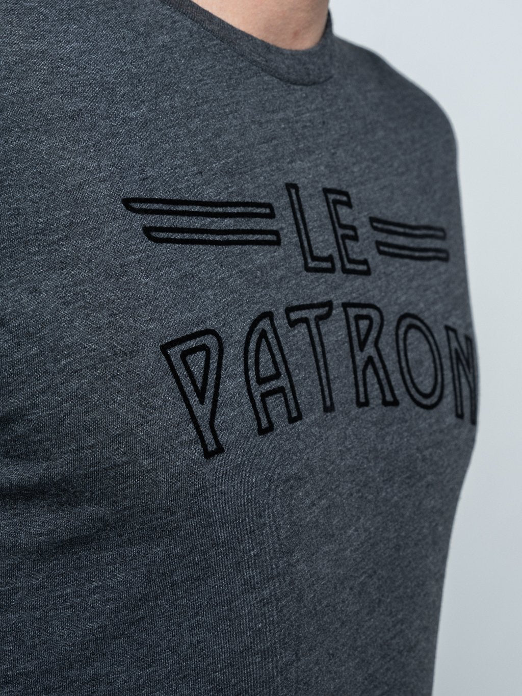 Le Patron Basic Tee - Antraciet