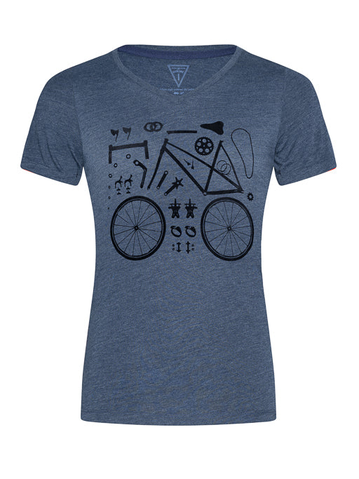 Le Patron Women's Pieces de Bicyclette T-Shirt - Dark Blue