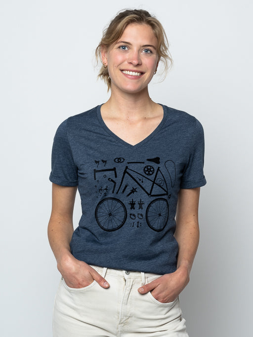 Le Patron Women's Pieces de Bicyclette T-Shirt - Dark Blue